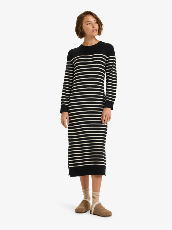 2 Cool Waves - Vestido camisola maxi para mulher Preto ERJKD03536 Roxy