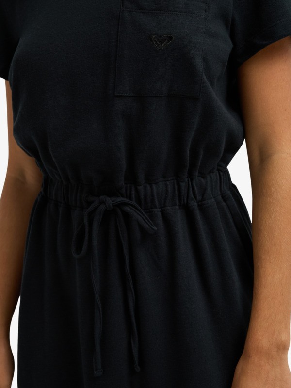 2 Sunny Expedition Solid - T-Shirt-Kleid für Frauen Schwarz ERJKD03546 Roxy