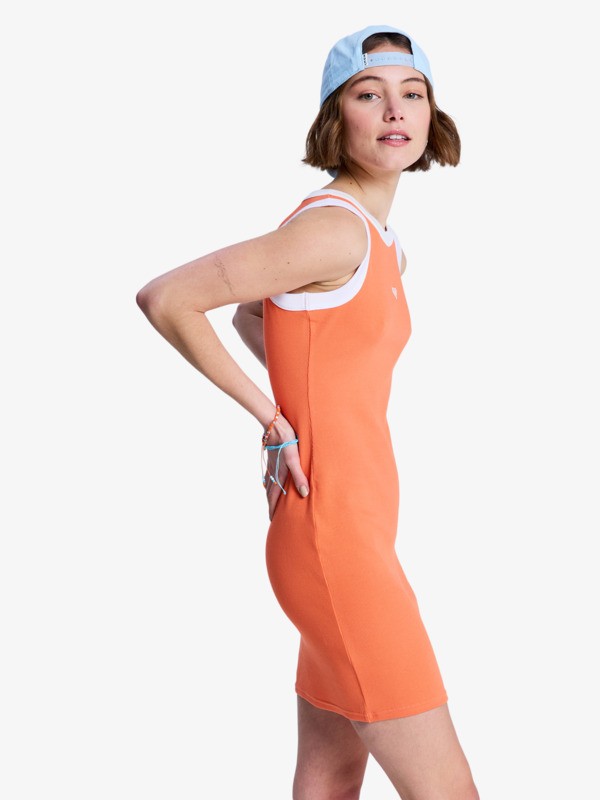 1 Iconic Days - Sleeveless Rib Knit Dress for Women Pink ERJKD03547 Roxy