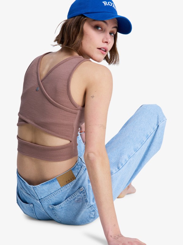 5 Good Keepsake - Crop Top for Women Brown ERJKT03648 Roxy