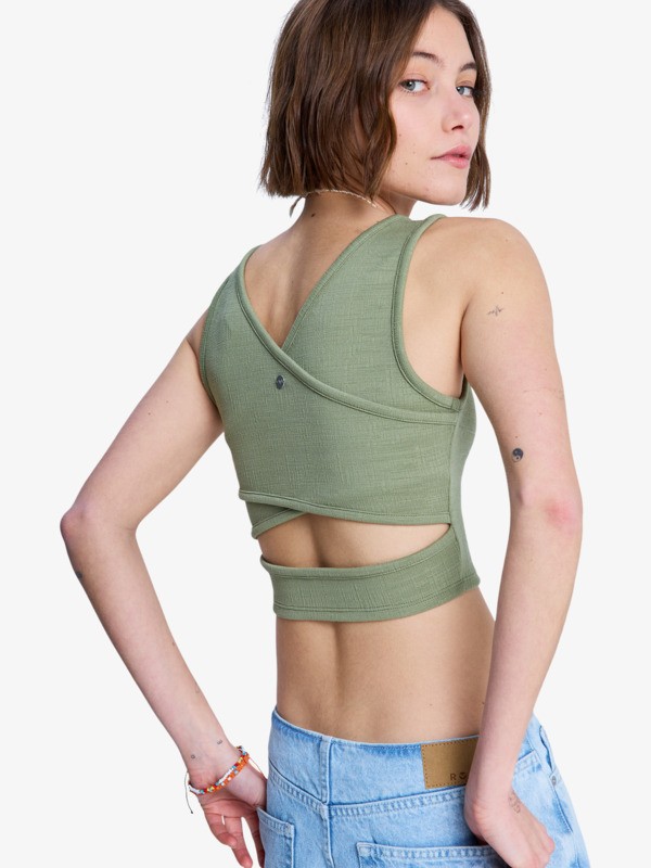 4 Good Keepsake - Crop Top for Women Green ERJKT03648 Roxy