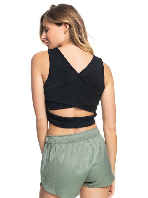 2 Good Keepsake - Top Crop Sin Mangas  para Mujer Negro ERJKT03648 Roxy