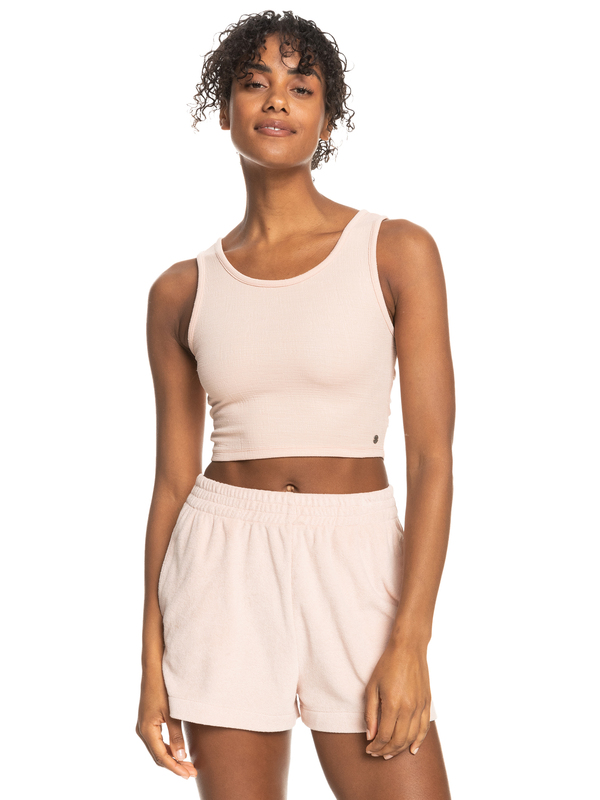 6 Good Keepsake - Débardeur cropped pour Femme Rose ERJKT03648 Roxy