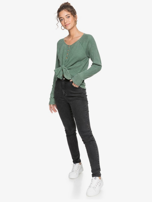 Sea Border Maglia oversize a manche lunghe con nodo davanti da Donna Roxy
