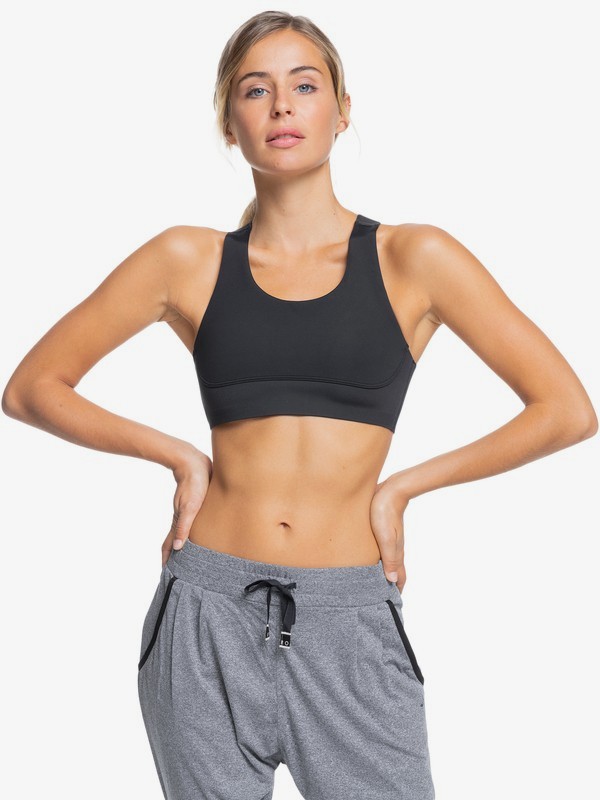 0 Run To Me - Sports Bra for Women Black ERJKT03774 Roxy