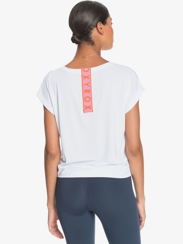 3 Lets Shake Hands - Technical Sports T-Shirt for Women White ERJKT03784 Roxy