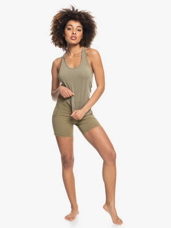 2 Saturday Night Alright - Débardeur technique pour Femme Beige ERJKT03793 Roxy