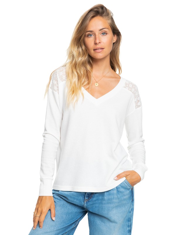 0 Candy Clouds - Haut manches longues pour Femme Blanc ERJKT03804 Roxy