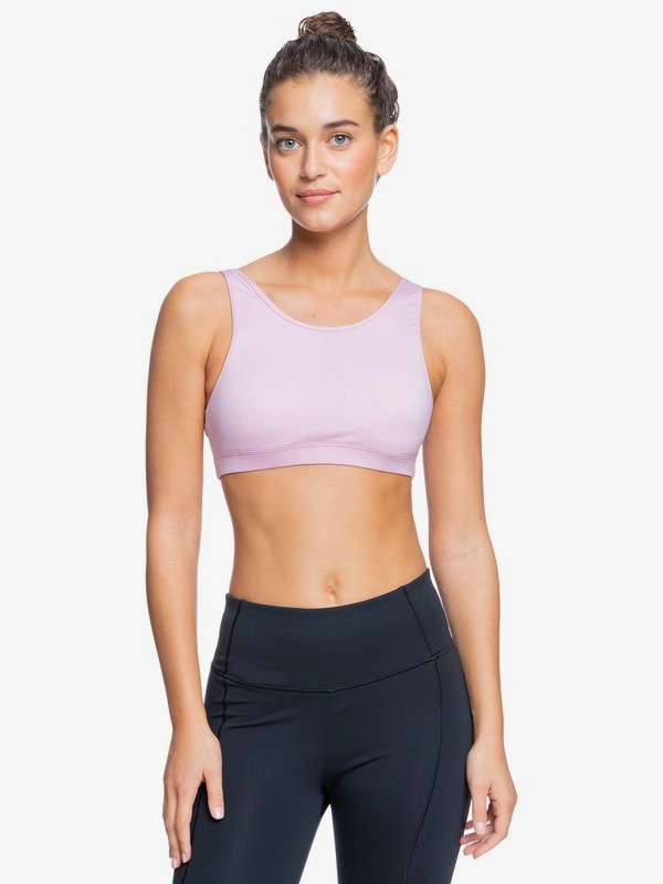 0 Tropic Sky - Medium Support Sports Bra for Women Pink ERJKT03806 Roxy