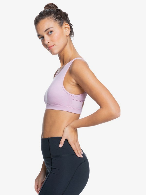 1 Tropic Sky - Medium Support Sports Bra for Women Pink ERJKT03806 Roxy