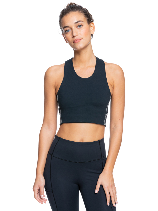 3 Golden Hours - Sport-BH mit mittlerer Unterst&uuml;tzung f&uuml;r Frauen Schwarz ERJKT03807 Roxy