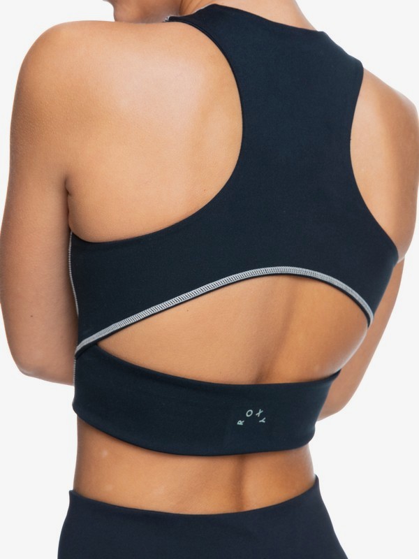 4 Golden Hours - Brassière de sport maintien moyen pour Femme Noir ERJKT03807 Roxy