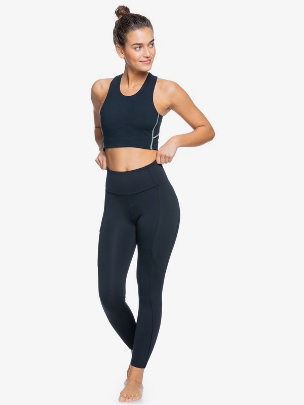 5 Golden Hours - Brassière de sport maintien moyen pour Femme Noir ERJKT03807 Roxy