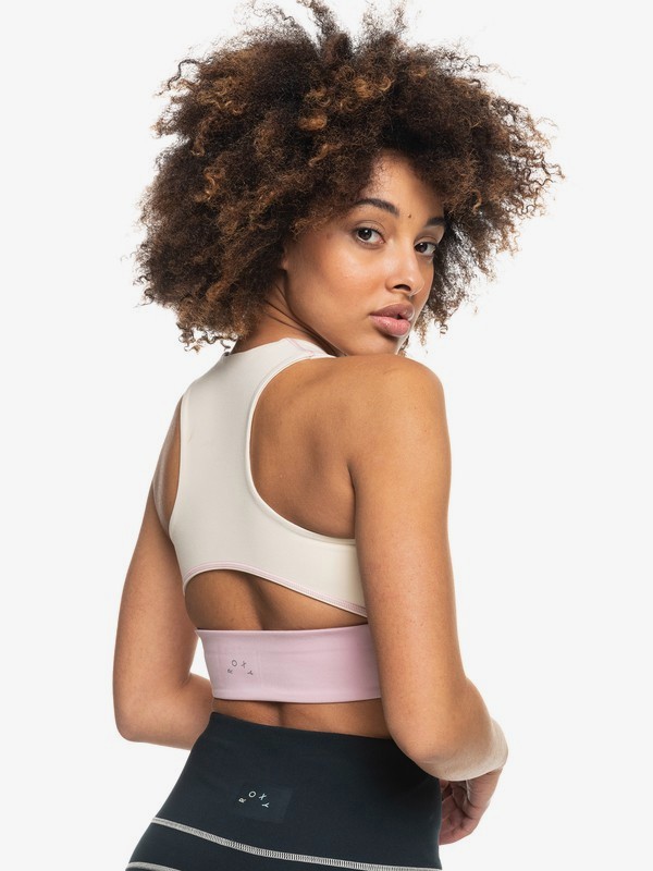 3 Golden Hours - Sport-BH mit mittlerer Unterstützung für Frauen Beige ERJKT03807 Roxy