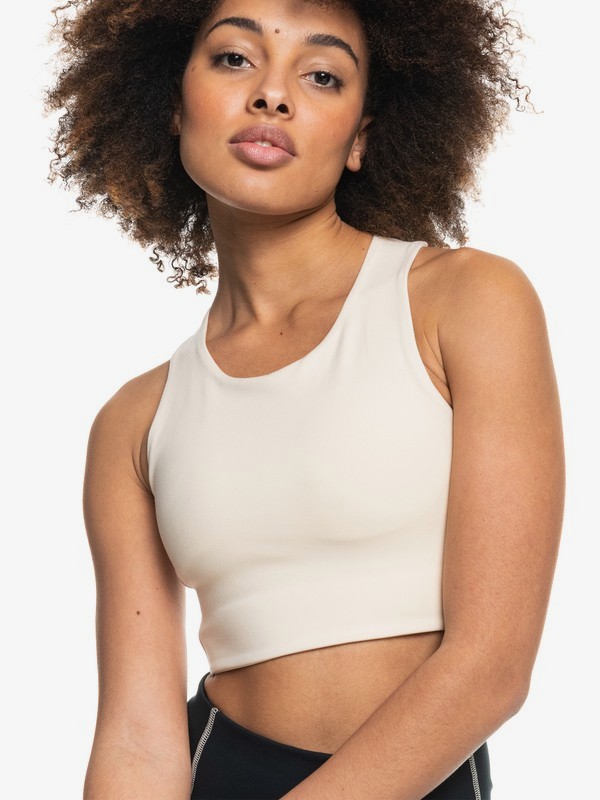 0 Golden Hours - Sport-BH mit mittlerer Unterstützung für Frauen Beige ERJKT03807 Roxy