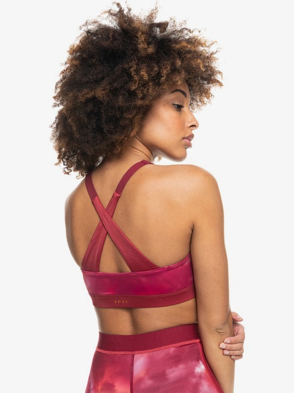 4 Mermaid Squad - Sport-BH mit hoher Unterstützung für Frauen Rot ERJKT03808 Roxy