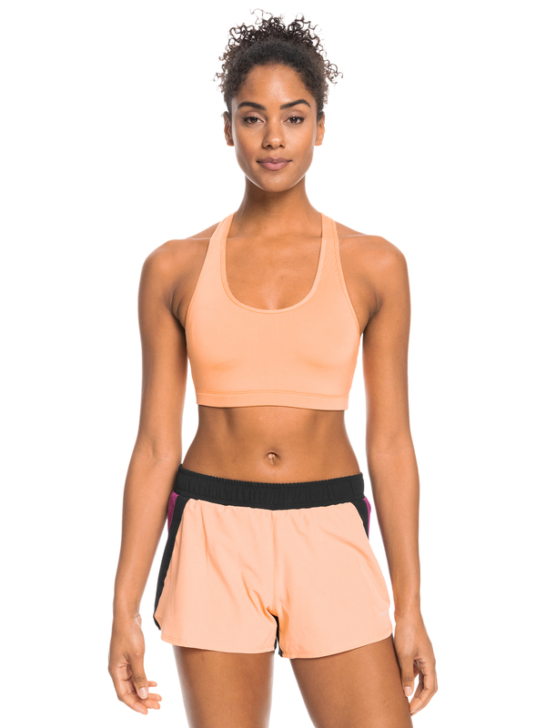 1 Back To You - Sport-BH mit mittlerer Unterstützung für Frauen Rosa ERJKT03859 Roxy