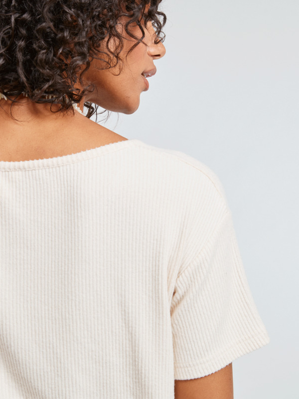 3 Go Your Way Top - Top côtelé oversize pour Femme  ERJKT03945 Roxy