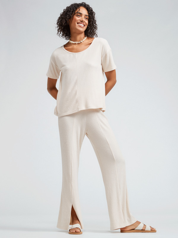 4 Go Your Way Top - Top côtelé oversize pour Femme  ERJKT03945 Roxy