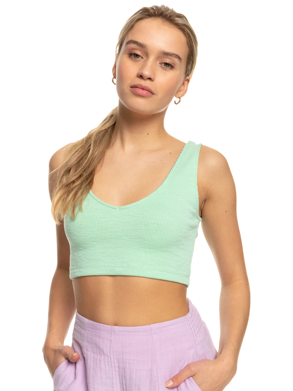 0 Time To Move - Top acanalado con tirantes para Mujer Verde ERJKT03966 Roxy