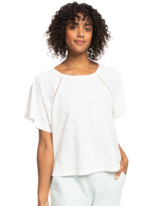 0 Time On My Side - Short Sleeve Top for Women White ERJKT03974 Roxy