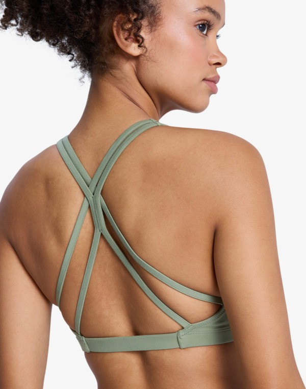 4 Heart Into It - Sport-BH f&uuml;r Frauen Gr&uuml;n ERJKT03982 Roxy