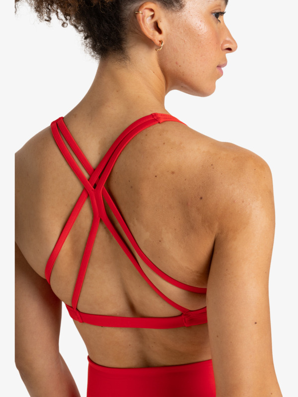 6 Heart Into It - Sports Bra for Women Red ERJKT03982 Roxy