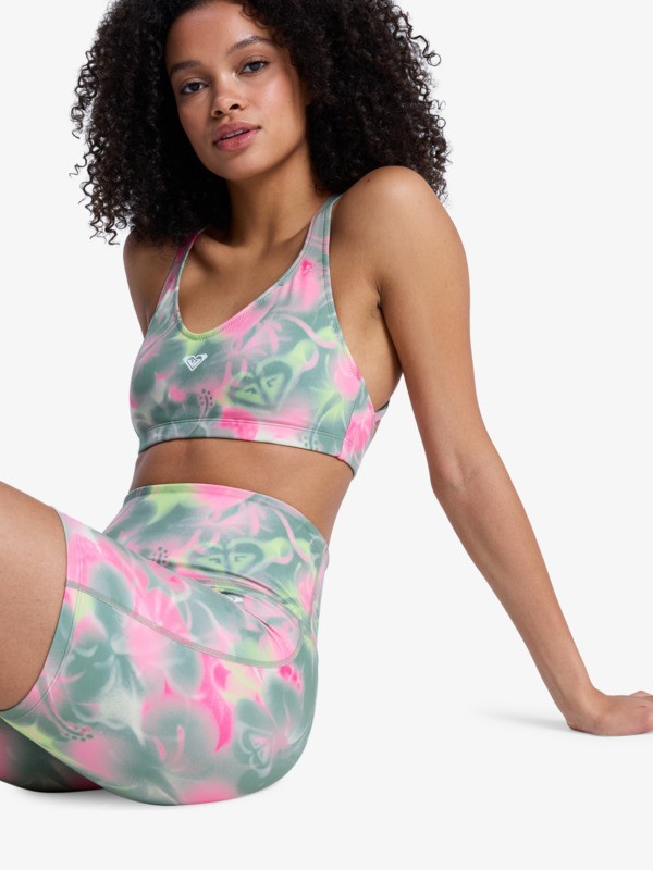 5 Heart Into It Pt - Brassi&egrave;re de sport pour Femme Vert ERJKT04012 Roxy