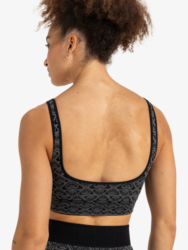 10 Chill Out Seamless - Sport-BH mit geringer Unterstützung für Frauen Schwarz ERJKT04107 Roxy