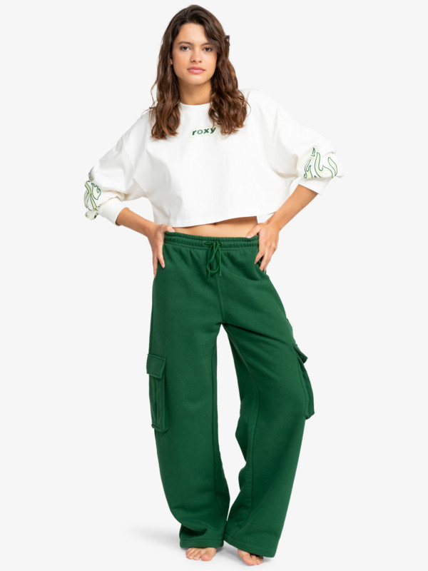 3 Kelia - Cropped Oversized Long Sleeve T-Shirt for Women  ERJKT04131 Roxy