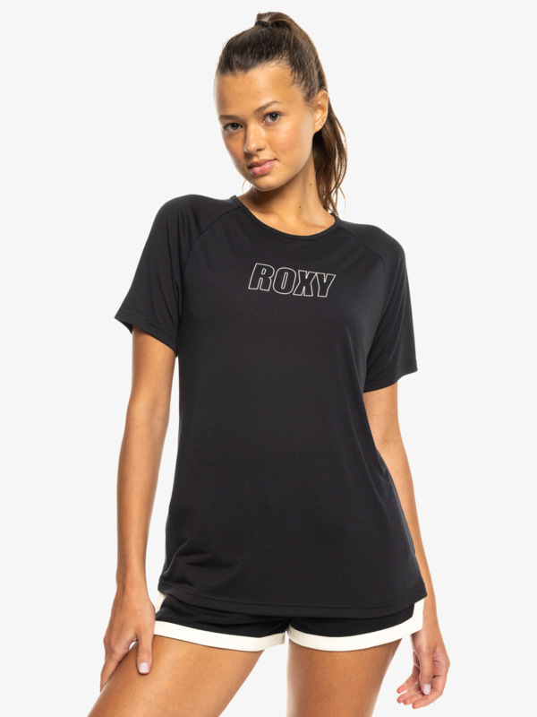 0 Everyday Flow  - Funktions-T-Shirt für Frauen Schwarz ERJKT04168 Roxy