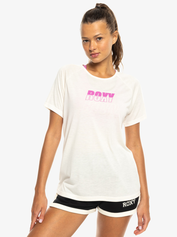 5 Everyday Flow  - Technisch T-shirt voor Dames Beige ERJKT04168 Roxy