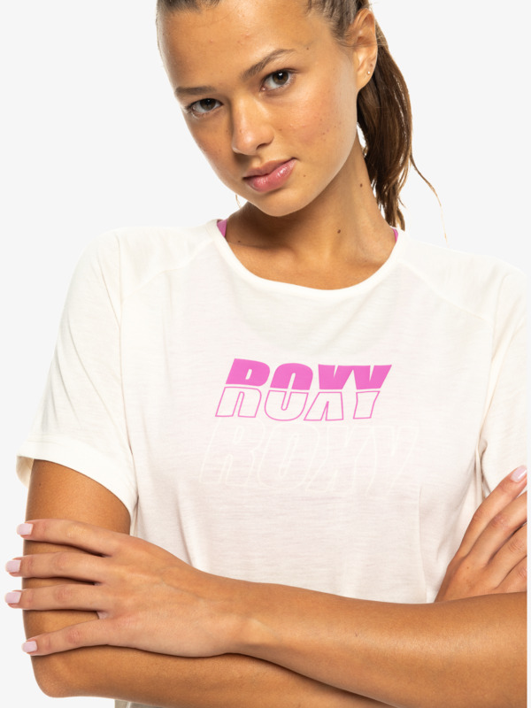 7 Everyday Flow  - Technical T-shirt for Women Beige ERJKT04168 Roxy