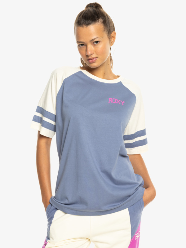 0 Essential Energy - T-shirt de desporto de mangas curtas para Mulher Azul ERJKT04177 Roxy