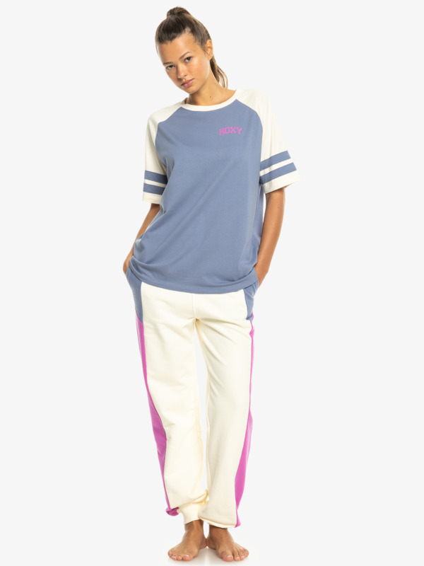 3 Essential Energy - T-shirt de desporto de mangas curtas para Mulher Azul ERJKT04177 Roxy