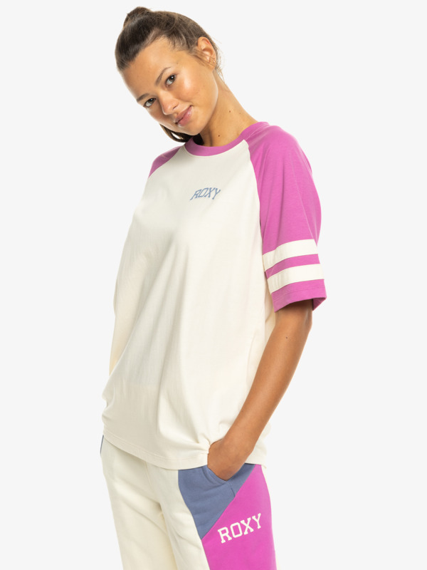 1 Essential Energy - T-shirt de desporto de mangas curtas para Mulher Pink ERJKT04177 Roxy