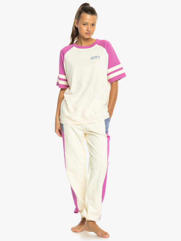 3 Essential Energy - T-shirt de desporto de mangas curtas para Mulher Pink ERJKT04177 Roxy