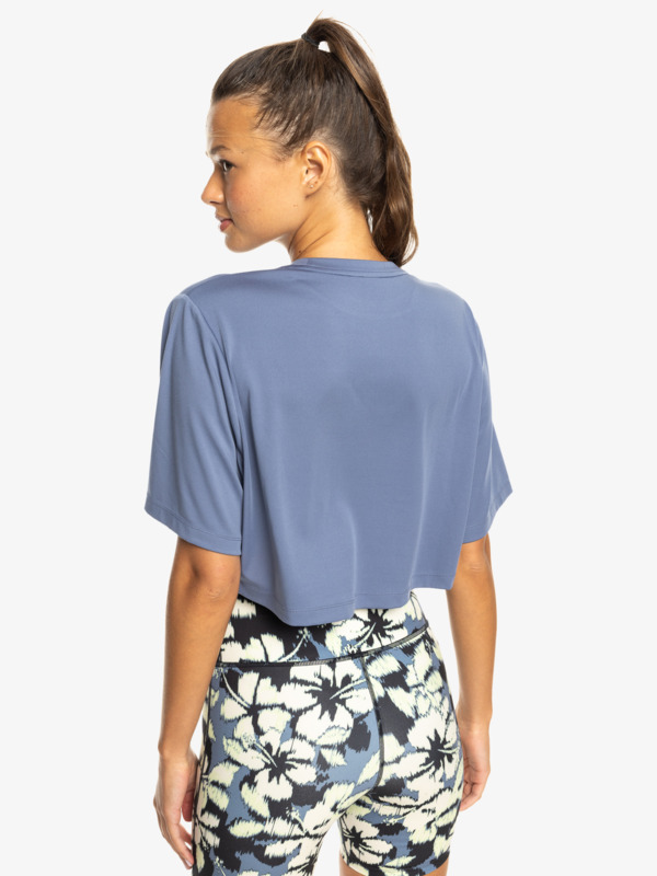 3 Beach Bound - Crop top à manches courtes pour Femme Bleu ERJKT04182 Roxy