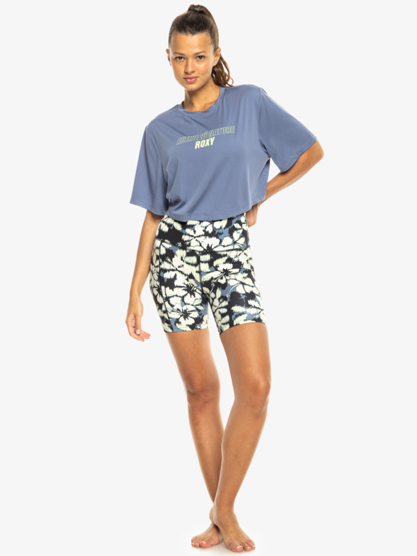 2 Beach Bound - Short Sleeves Cropped T-shirt for Women Blue ERJKT04182 Roxy