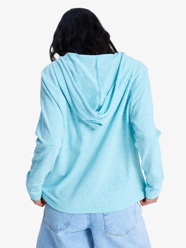 5 Destination Surf - Sweatshirt com capuz para mulher Azul ERJKT04187 Roxy