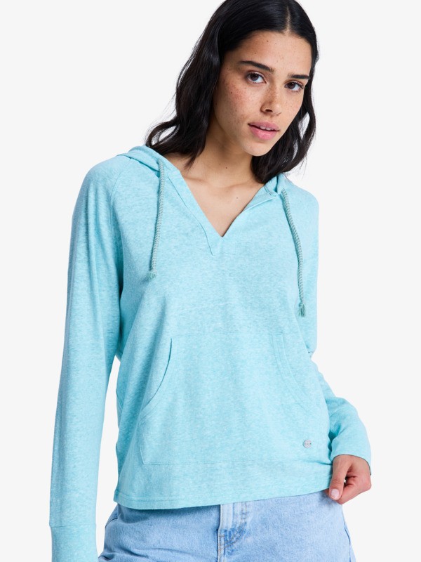 0 Destination Surf - Sweatshirt com capuz para mulher Azul ERJKT04187 Roxy