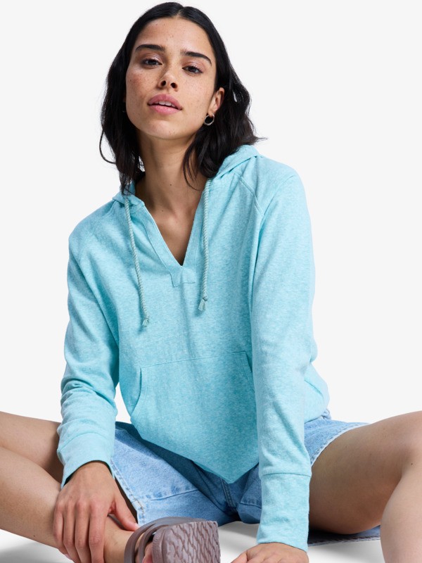 4 Destination Surf - Sweatshirt com capuz para mulher Azul ERJKT04187 Roxy