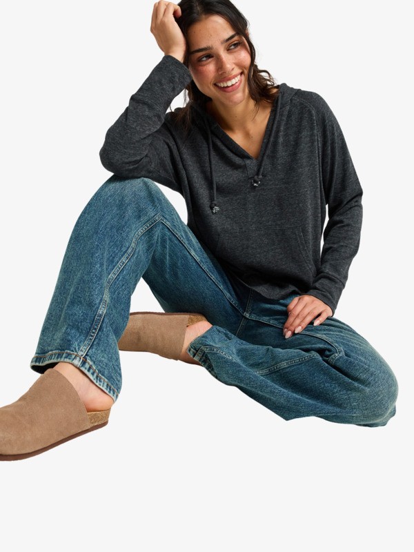 7 Destination Surf - Kapuzenpulli für Frauen Schwarz ERJKT04187 Roxy