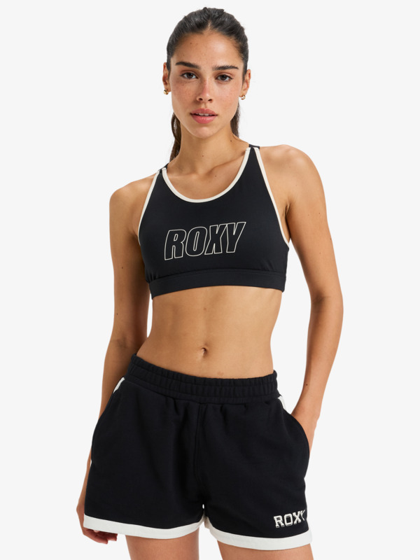 0 Everyday Flow - Sport-BH mit mittlerer Unterstützung für Frauen Schwarz ERJKT04192 Roxy