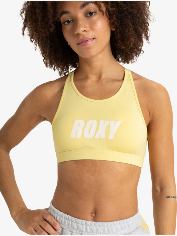 0 Everyday Flow - Sujetador deportivo de mediano impacto para Mujer Amarillo ERJKT04192 Roxy