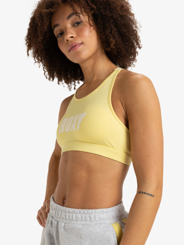 1 Everyday Flow - Sujetador deportivo de mediano impacto para Mujer Amarillo ERJKT04192 Roxy