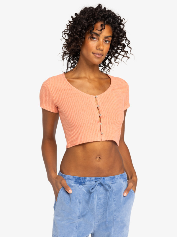 4 Born With It - Korte Top voor Dames Pink ERJKT04196 Roxy