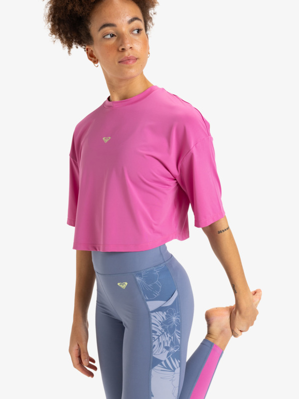 7 Pure Pursuit  - T-shirt técnica para Mulher Pink ERJKT04198 Roxy