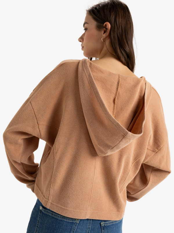 3 Notice Me - Top met capuchon voor Dames Brown ERJKT04201 Roxy