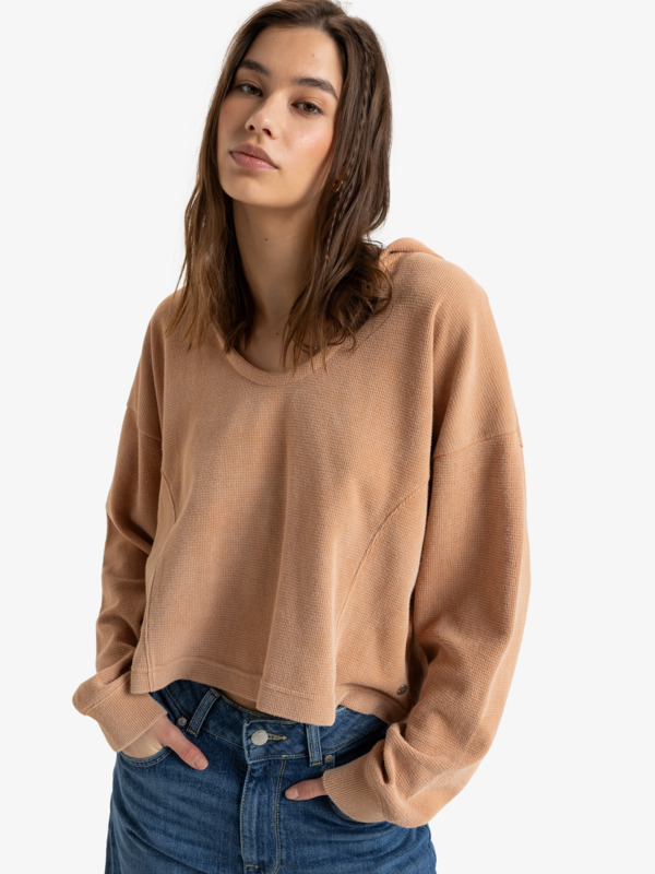 0 Notice Me - Hooded Top for Women Brown ERJKT04201 Roxy